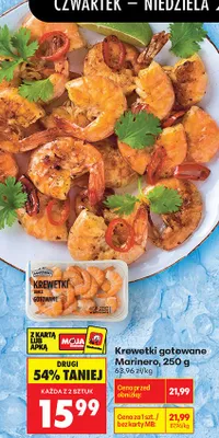 Krewetki gotowane białe Marinero promocja w Biedronka
