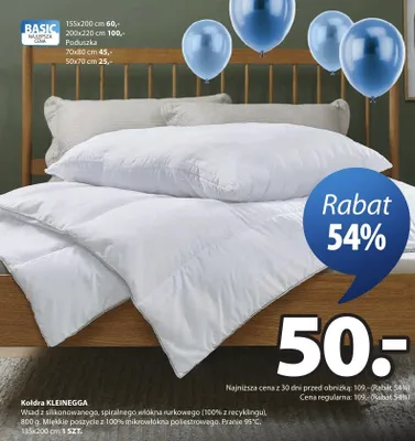 Kołdra KLEINEGGA promocja w Jysk