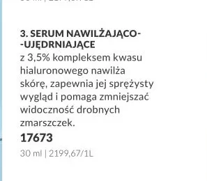 Serum nawilżająco-ujędrniające z 3,5% kompleksem kwasu hialuronowego Anew promocja w AVON
