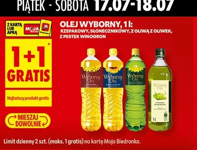 Olej słonecznikowy Wyborny promocja w Biedronka