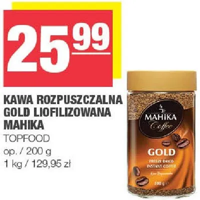 Kawa rozpuszczalna gold liofilizowana mahika promocja w SPAR