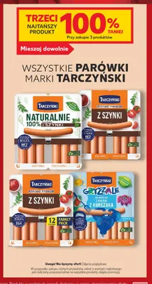 Parówki Naturalnie 100% z szynki Tarczyński promocja w Kaufland