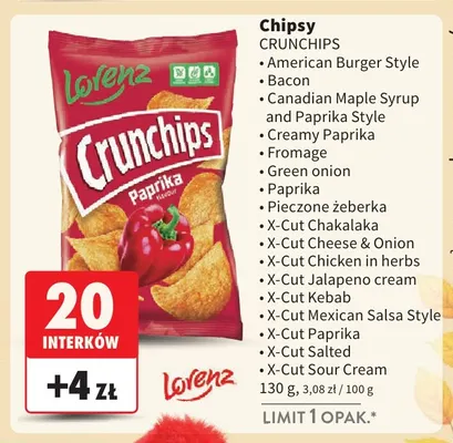 Chipsy Crunchips X-Cut Jalapeno cream promocja w Intermarche