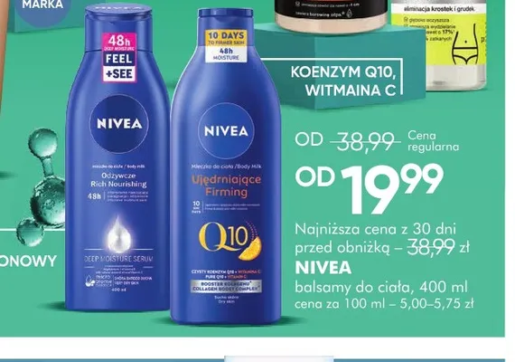 Balsam do ciała Nivea Q10 Ujędrniające promocja w Super-Pharm