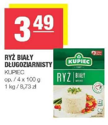 Ryż biały długoziarnisty Kupiec promocja w SPAR