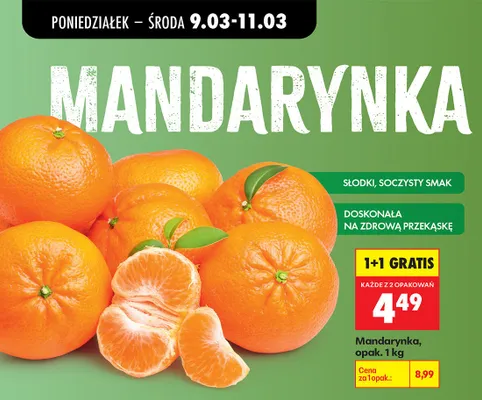 Mandarynki promocja w Biedronka