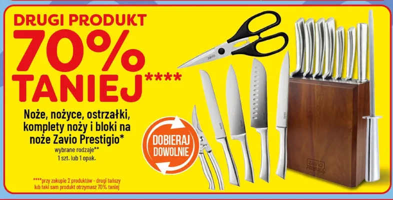 Noże, nożyce, ostrzałki, komplety noży i bloki na noże wybrane rodzaje promocja w POLOmarket