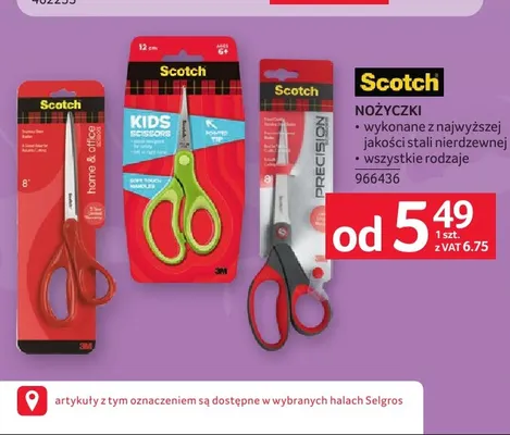 Nożyczki Home & Office Scotch promocja w Selgros