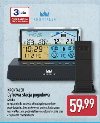 Cyfrowa stacja pogodowa Krontaler promocja w Aldi