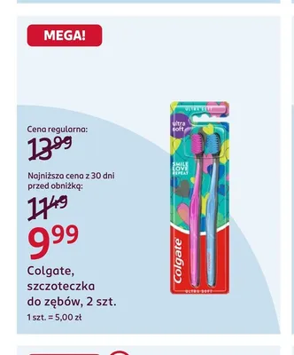 Colgate szczoteczka do zębów 2-pak promocja w Rossmann
