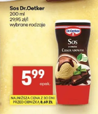 Sos deserowy Dr. Oetker promocja w Delikatesy Centrum