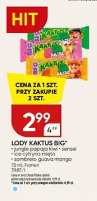 Lody Kaktus Big Sombrero Guava Mango promocja w Chata Polska