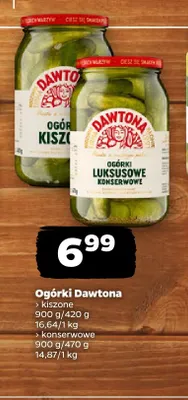 Ogórki luksusowe konserwowe Dawtona promocja w Netto