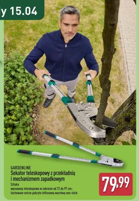Sekator teleskopowy z przekładnią i mechanizmem zapadkowym promocja w Aldi