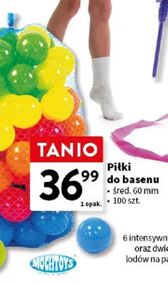 Piłki do basenu Mochtoys śred. 60mm 100-pak promocja w Intermarche