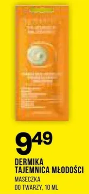 Maska Dermika tajemnica młodości maseczka do twarzy 10 ml promocja w Drogerie Natura
