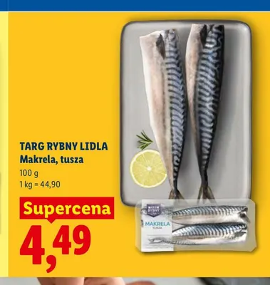 Makrela tusza Targ Rybny Lidla promocja w Lidl