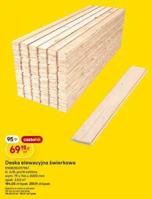 Deska elewacyjna świerkowa promocja w Castorama