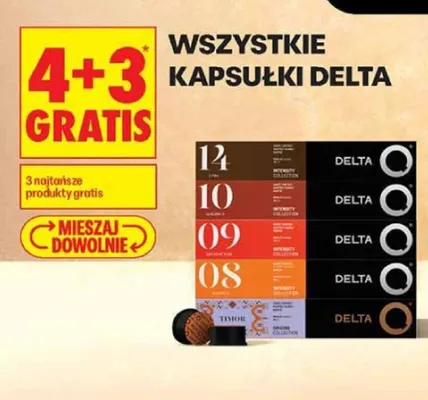 Kapsułki do kawy Delta promocja w Biedronka