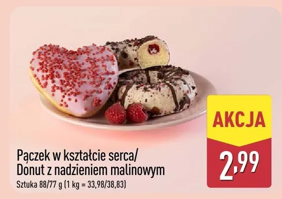 Pączek w kształcie serca promocja w Aldi