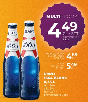 Piwo 1664 Blanc promocja w Duży Ben