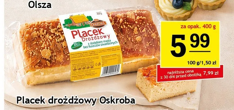 Placek drożdżowy Oskroba promocja w Gram Market