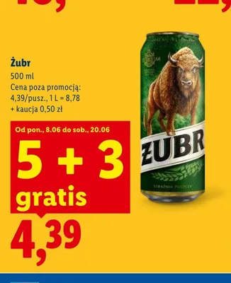 Piwo Żubr promocja w Lidl