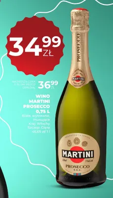 Wino musujące Martini Prosecco promocja w Duży Ben