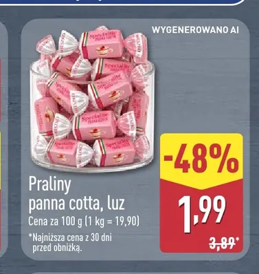Praliny panna cotta luz promocja w Aldi