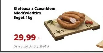 Kiełbasa z Czosnkiem Niedźwiedzim Seget promocja w Torimpex Toruńska Sieć Sklepów Spożywczych