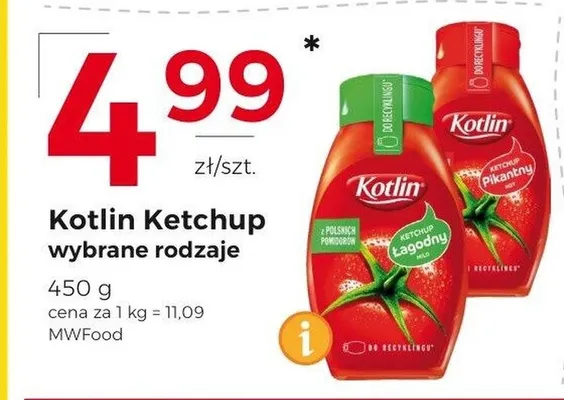 Ketchup Kotlin Łagodny promocja w Frac