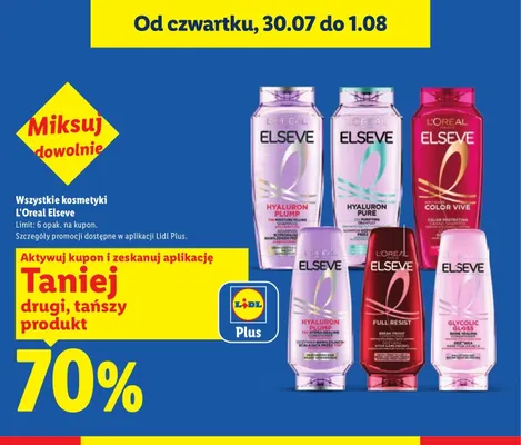 Odżywka do włosów L'Oreal Elseve Hyaluron Plump promocja w Lidl