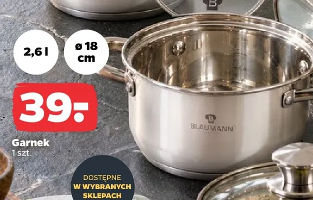 Garnek 2,6 l Blaumann promocja w Netto