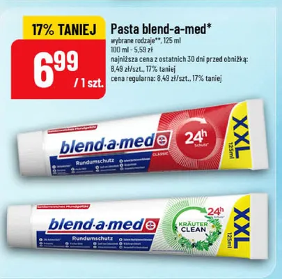 Pasta do zębów Blend-a-med Rundumschutz Classic XXL promocja w POLOmarket
