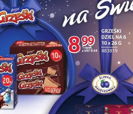Wafle Grześki Dziel na 6 10-pak promocja w Selgros