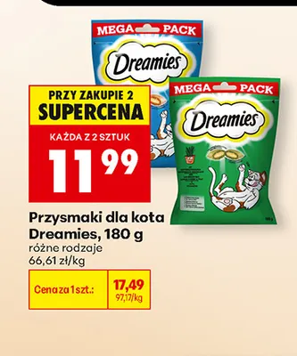 Przysmaki dla kota Dreamies promocja w Biedronka