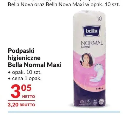 Podpaski higieniczne Bella Normal Maxi 10-pak promocja w Makro
