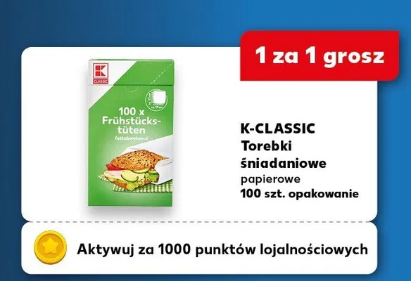 Torebki śniadaniowe papierowe promocja w Kaufland
