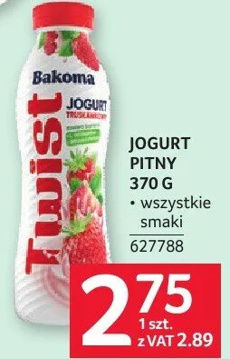 Jogurt pitny wszystkie smaki promocja w Selgros