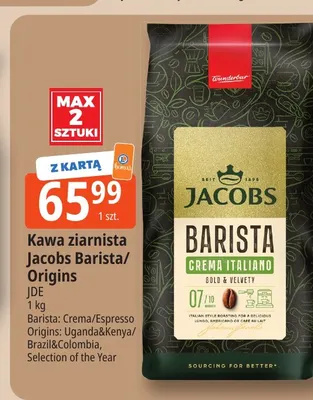 Kawa ziarnista Jacobs Barista JDE promocja w Leclerc