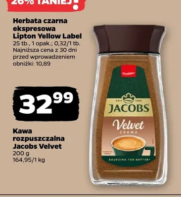 Kawa rozpuszczalna Jacobs Velvet promocja w Netto