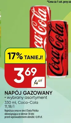 Napój gazowany Coca-Cola promocja w Chata Polska