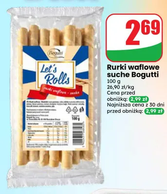 Rurki waflowe suche Bogutti promocja w Dino