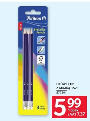 Ołówek HB z gumką Pelikan promocja w Selgros