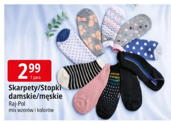 Skarpety/Stopki damskie/męskie Raj-Pol promocja w Leclerc