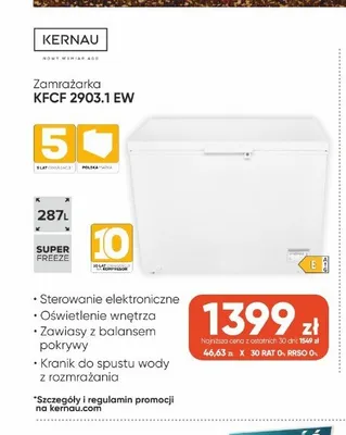 Zamrażarka Kernau KFCF 2903,1 EW promocja w Max Elektro