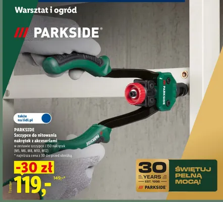 Szczypce do nitowania nakrętek z akcesoriami Parkside promocja w Lidl