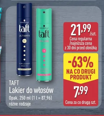 Lakier do włosów Taft promocja w Aldi