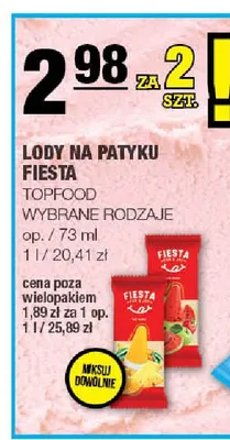 Lody na patyku Fiesta promocja w SPAR