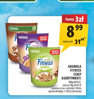 Granola Fitness klasyczna Nestlé promocja w Arhelan